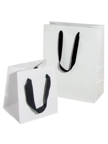 Black Tie Twill Handle Euro Tote Shopping Bags