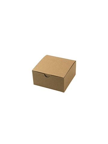 Kraft Folding Gift Boxes, 4" x 4" x 2"