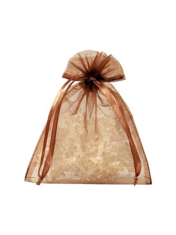 Flat Organza Bags, Copper, 5" x 6"