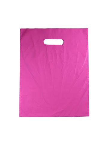 Magenta, Large Gloss Heavy Duty Merchandise Bags, 15" x 18"