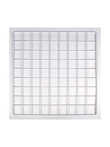 White, Mini Grid, 14" x 14"