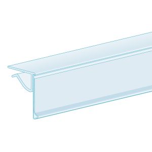 0.25” – 0.375” Thick Shelf, Clip-Over, Hinged 1.25”H, Ticket molding