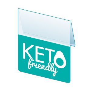 Keto Friendly Shelf Talker, 2.5"W x 1.25"H