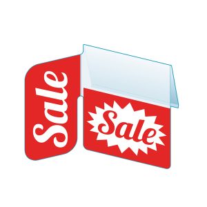 Sale Shelf Talker with Right Angle Flag, 2.5"W x 1.25"H
