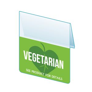 Vegetarian Shelf Talker, 2.5"W x 1.25"H