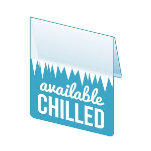 Available Chilled Shelf Talker, 2.5"W x 1.25"H
