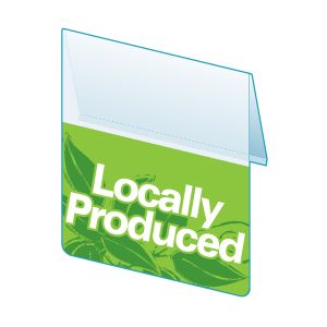 Locally Produced Shelf Talker, ClearVision, 2.5"W x 1.25"H