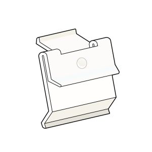 Channel Clip-In, Flush Clip with Snap 1.25” H x 1”L, Natural