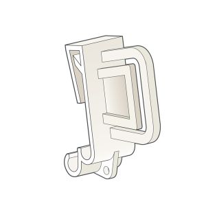 Clip-On, Right Angle Clip 1.25”W x 1.75”H x 0.65”D, Natural