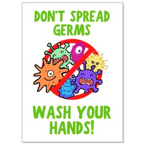 Health Hygiene Label, 'Don't Spread Germs'