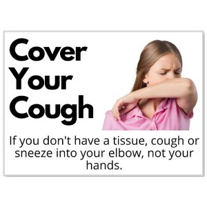 Health Hygiene Label, 'Cover Your Cough'