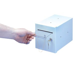 Cash Drop Box Single Lock, with Pusher Bar