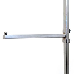 16" Straight Arm End for Square Upright, Garment Rack Accessories
