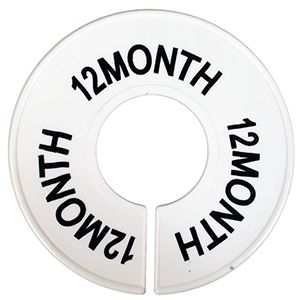 "12 MO" Round Size Dividers