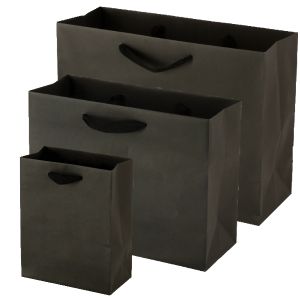 Black Twill Handle Euro Tote Shopping Bags