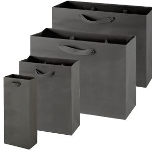 Charcoal Twill Handle Euro Tote Shopping Bags