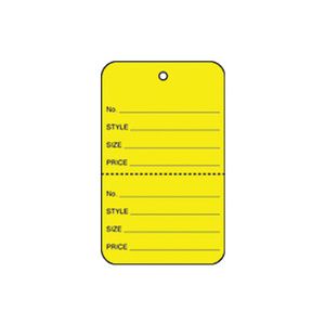 1 3/4" Yellow, UnStrung Apparel Colored Tags