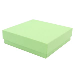 Light Green Kraft Jewelry Boxes, 3-1/2" x 3-1/2" x 7/8"