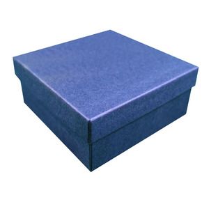 Navy Blue Kraft Jewelry Boxes, 3-1/2" x 3-1/2" x 1-1/2"