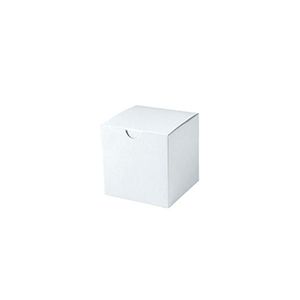 White Folding Gift Boxes, 4" x 4" x 4"