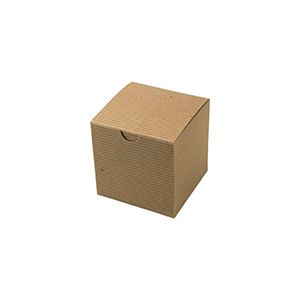 Kraft Folding Gift Boxes, 4" x 4" x 4"