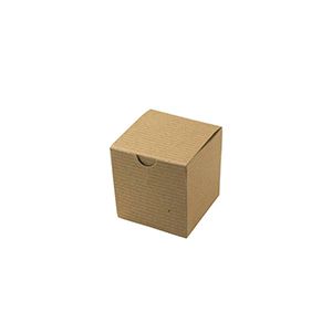 Kraft Folding Gift Boxes, 3" x 3" x 3"