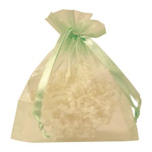 Flat Organza Bags, Pastel Green, 4" x 5"
