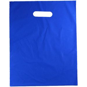 Bright Blue, Large Gloss Heavy Duty Merchandise Bags, 15" x 18"