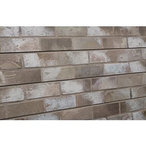 3D Textured Slatwall, Old Paint Brick Taupe