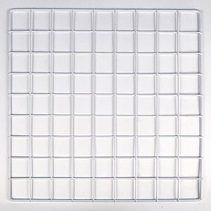 White, Mini Grid, 14" x 14"