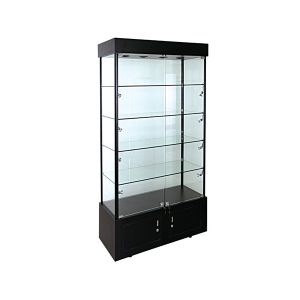 Lighted Tower Display Case, 40"L X 18"W X 73"H