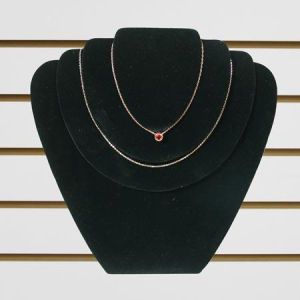 Jewelry 3 Necklace Display, Black Velvet, 9" x 11"